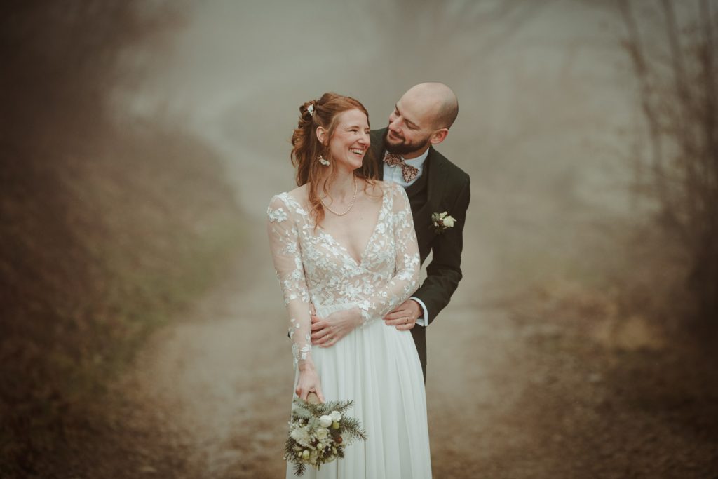 Mariage en hiver au Domaine de Duby dans la Loire